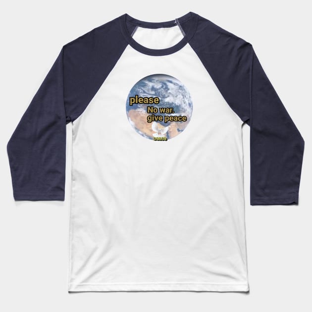 world peace. Baseball T-Shirt by Dilhani